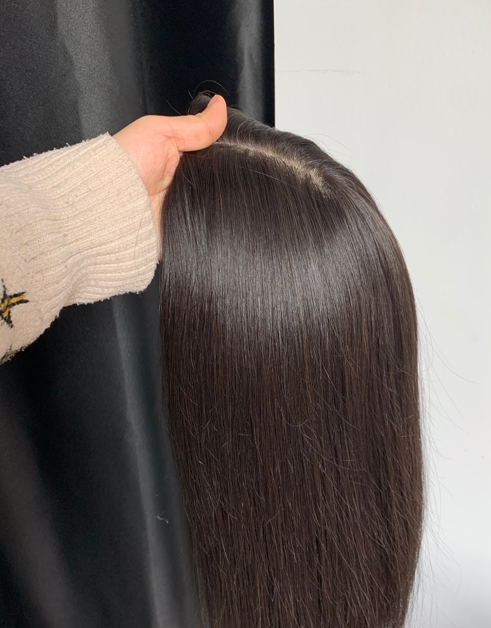 injection silk base topper 8x8 180% density