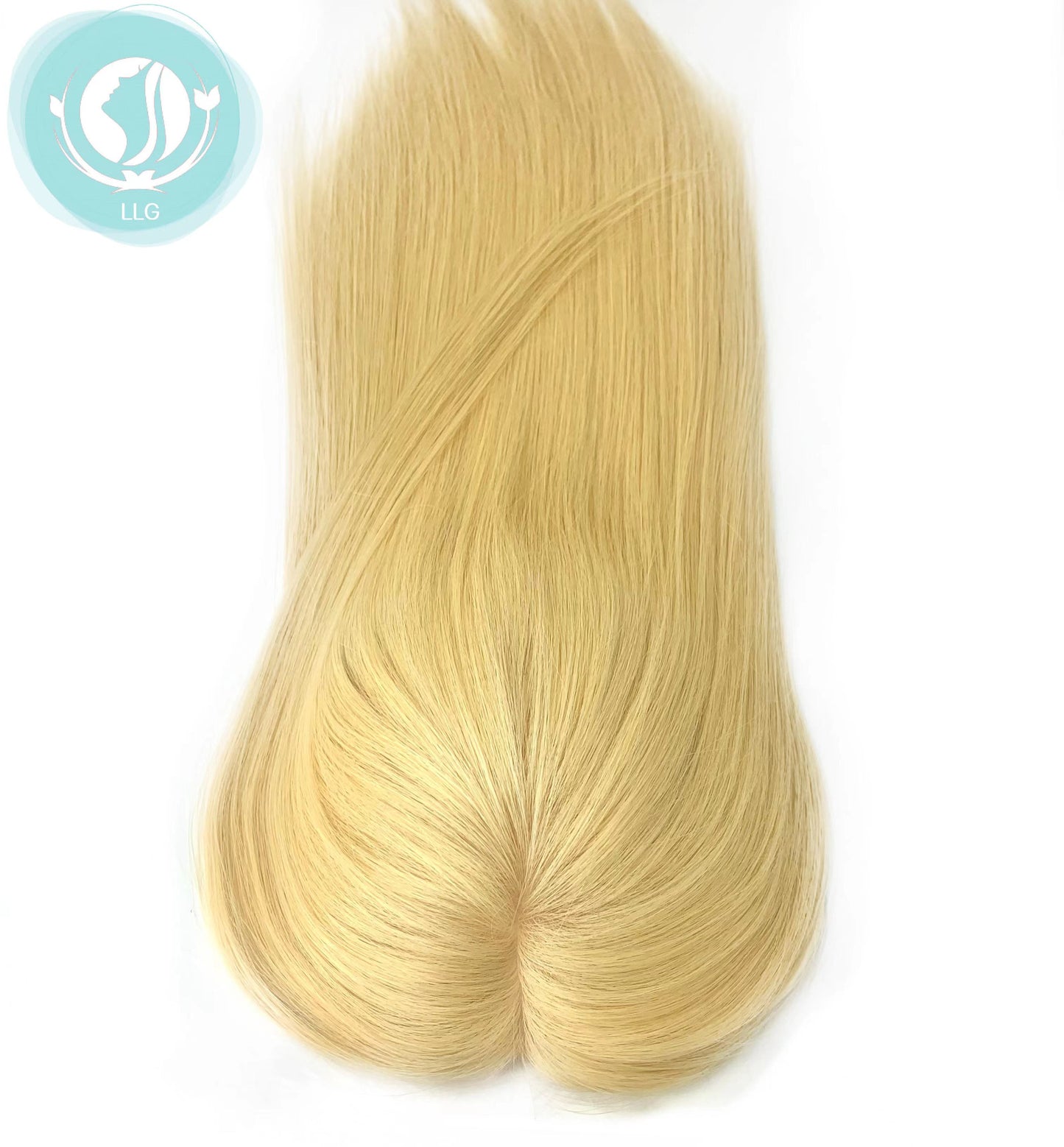 Base en soie + PU 5×5″ 16″ couleur de cheveux vierges 613# Annie Topper