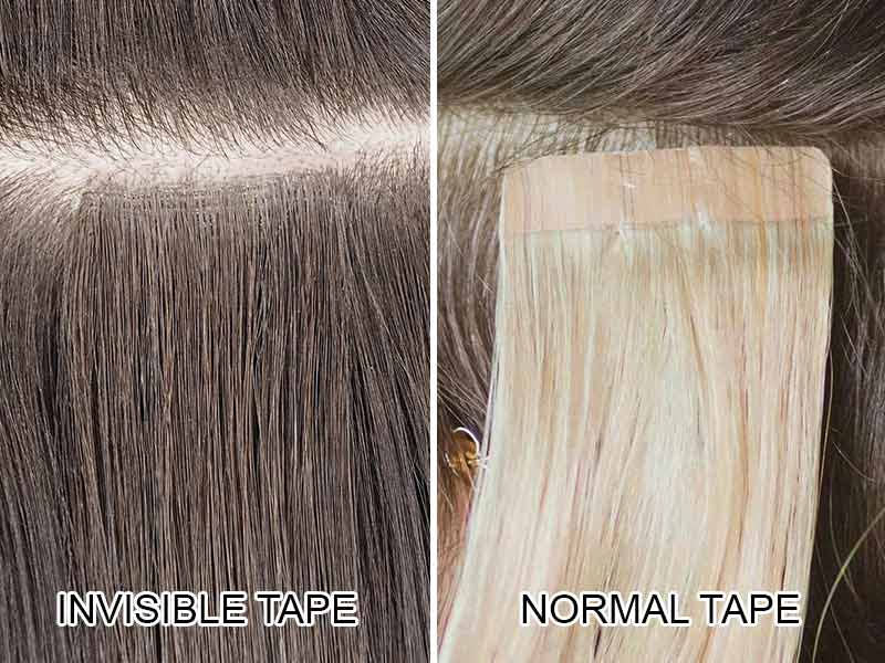 Luxe Double Drawn 12a Virgin tape in hair extensions