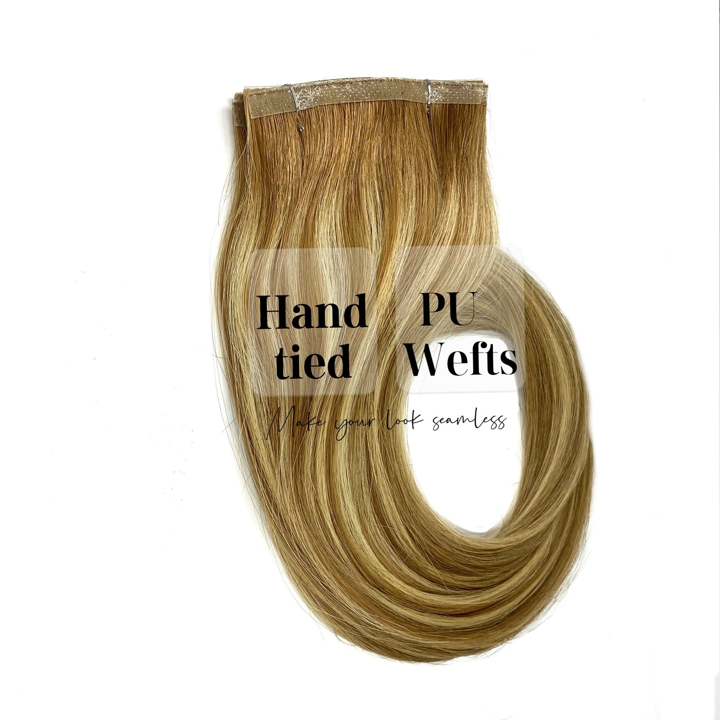 Double Drawn  European Virgin Human Hair Handtied PU Weft