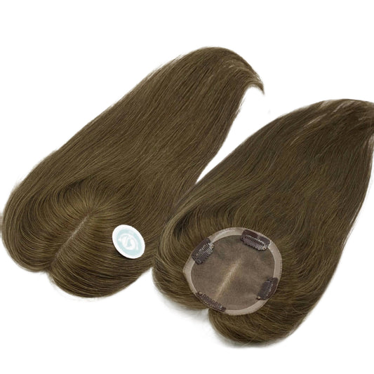 4×5 Mono Hair Topper – 16 Inch Human Hair Topper color 3#