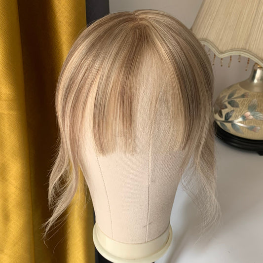 Human Hair Topper with Bang Factory Direct Wholesale