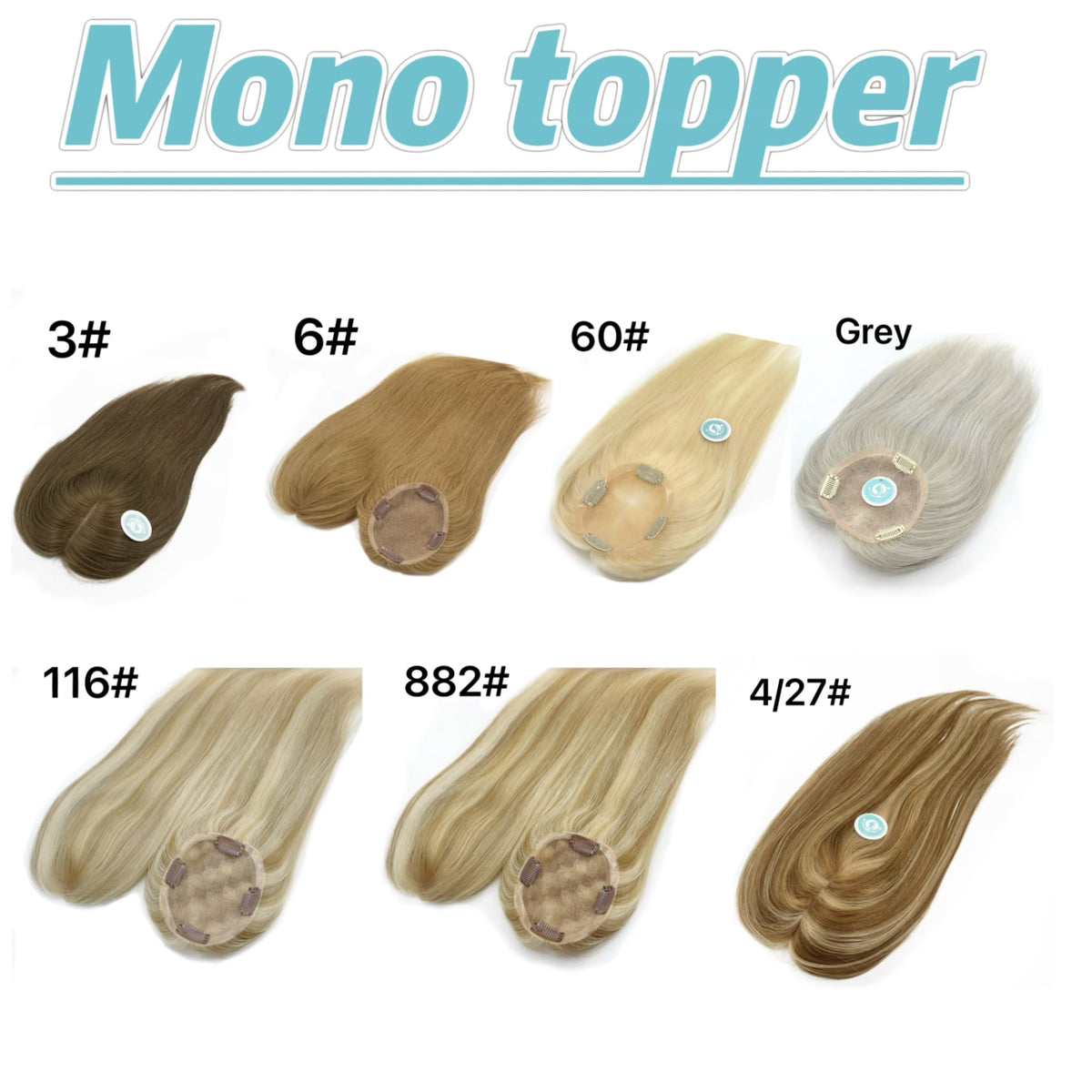 4×5 Mono Hair Topper – 16 Inch Human Hair Topper