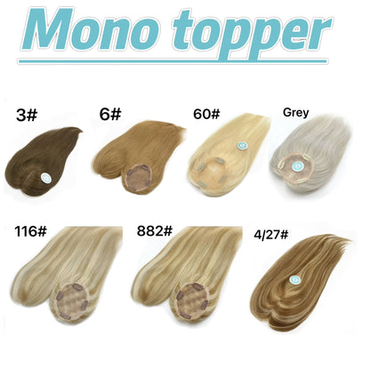 4×5 Mono Hair Topper – 16 Inch Human Hair Topper