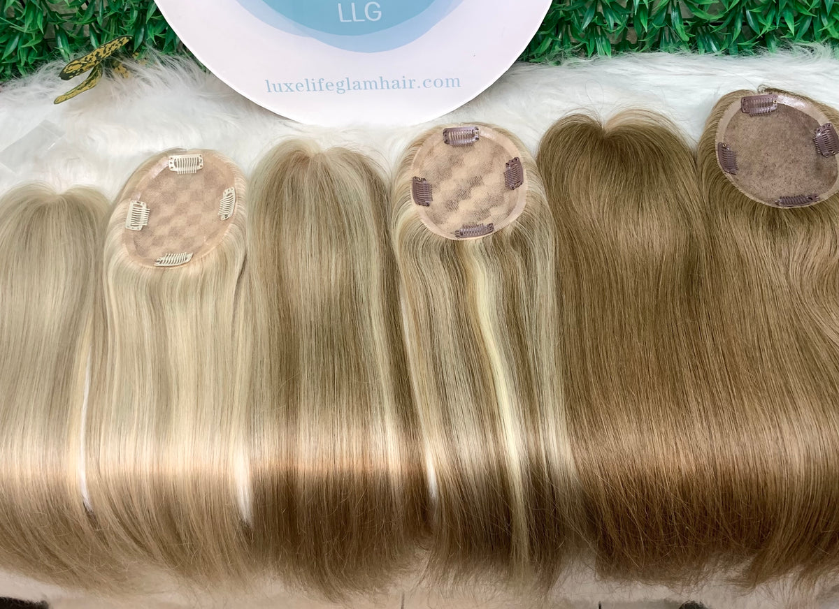 4×5 Mono Hair Topper – 16 Inch Human Hair Topper color 3#