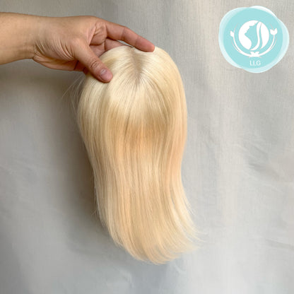 5x5 mono base human hair topper 60#