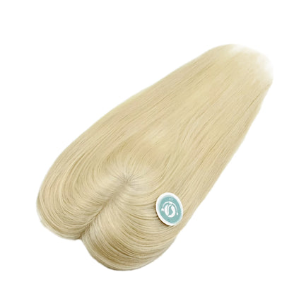 4×5 Mono Hair Topper – 16 Inch Human Hair Topper color 60#