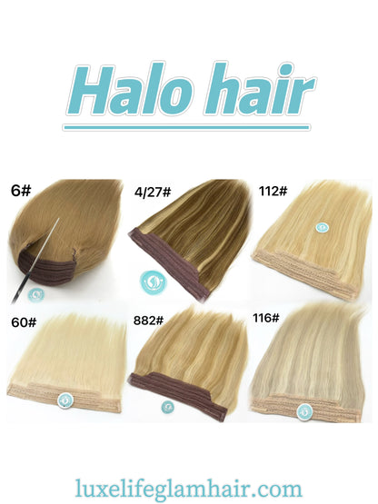 Halo Hair Extensions – Invisible Wire Human Hair Extensions