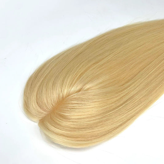 Silk base  4×5″ 16″ virgin hair colour 613# Abby topper